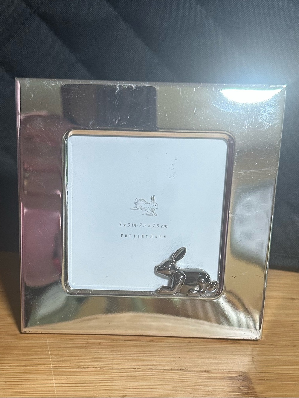 Pottery Barn Silver-tone Bunny Accent Picture Frame